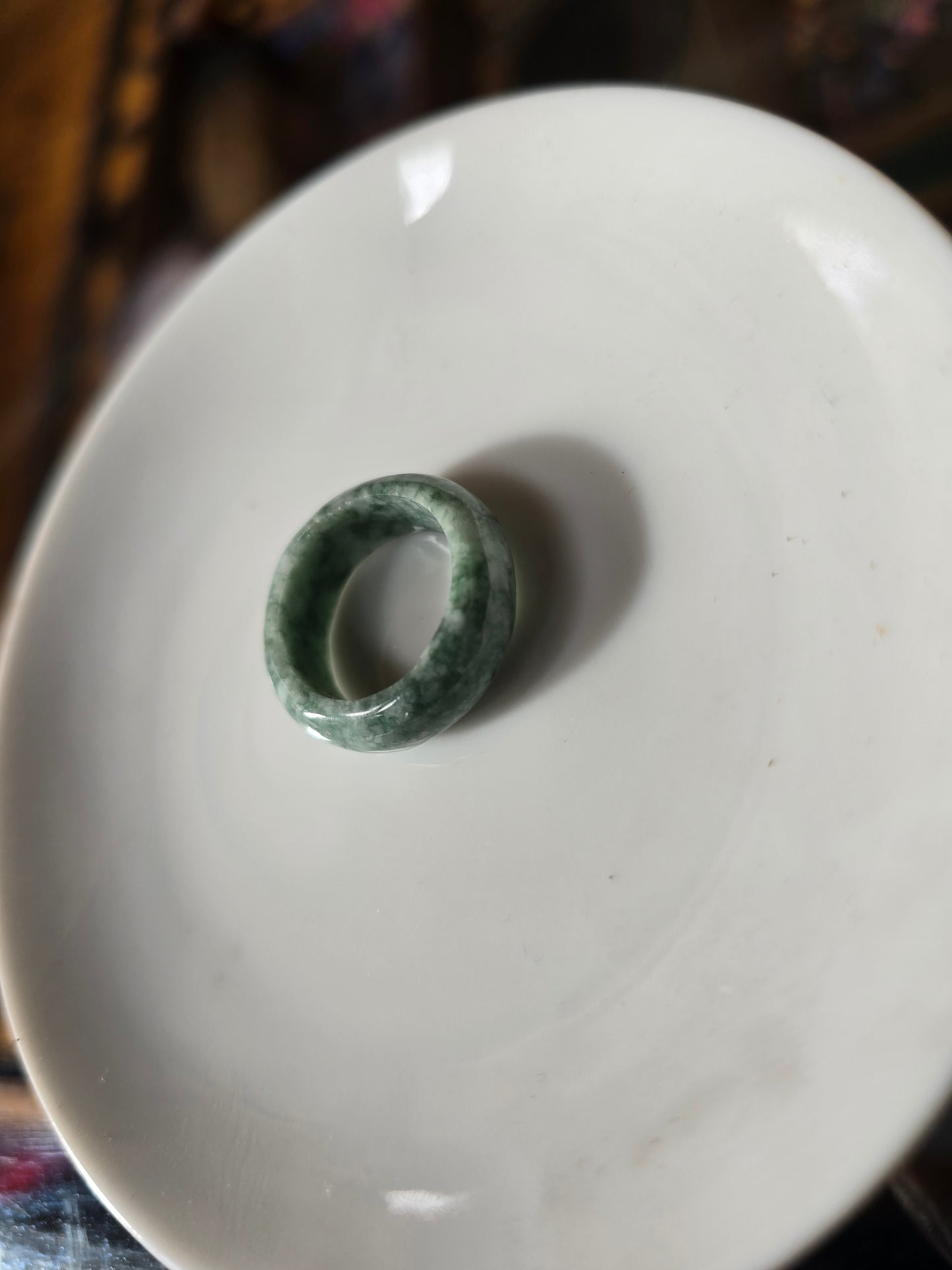 Anillo de Jade natural Talla 11,5