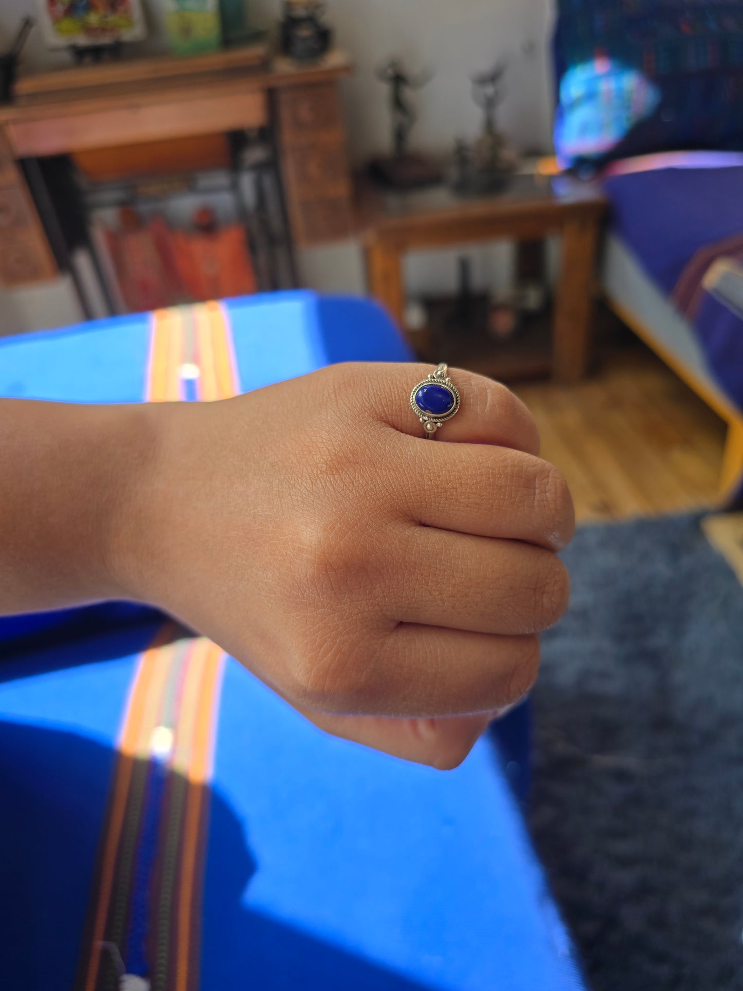 Anillo Lapislázuli Talla 14,5 plata 925