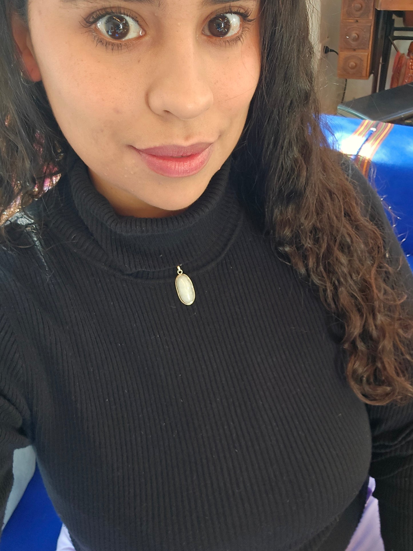 Colgante de plata y Jade blanco lila, guatemalteco