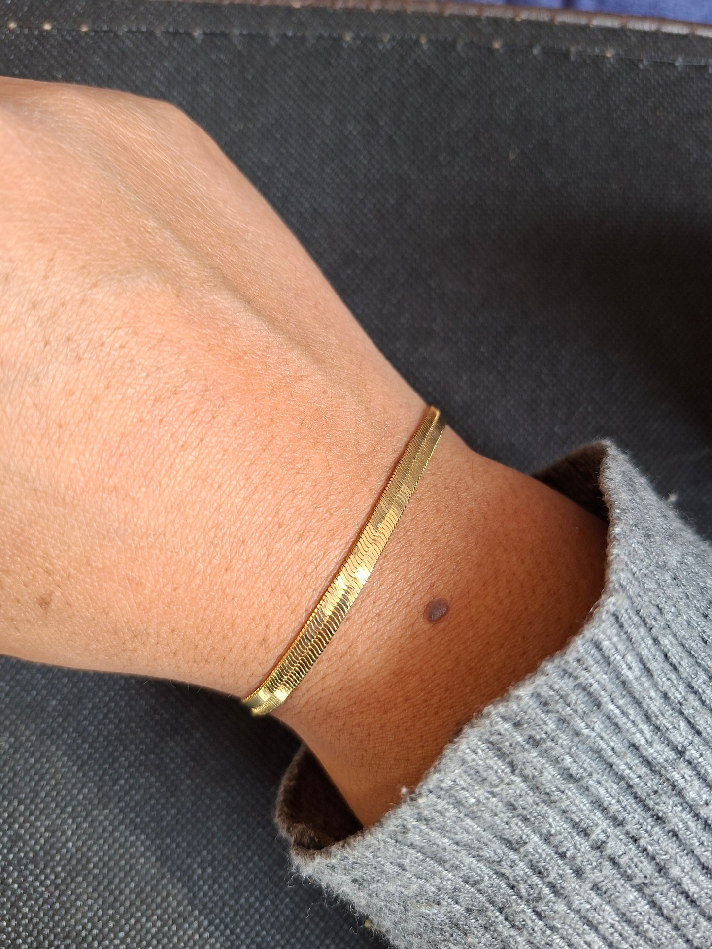 Pulsera cinta Baño en oro