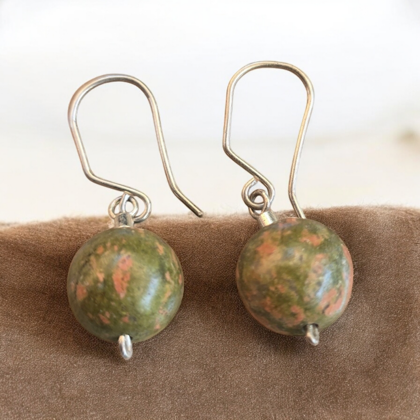 Aros colgantes simples de Unakita en plata 950