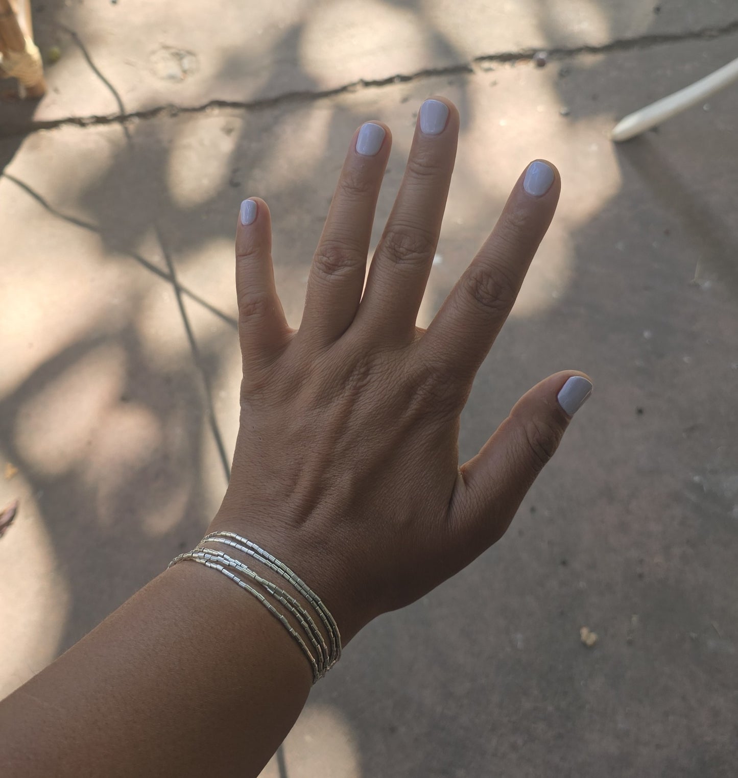 Pulsera- Cadena mostacilla de plata 950 de varias vueltas