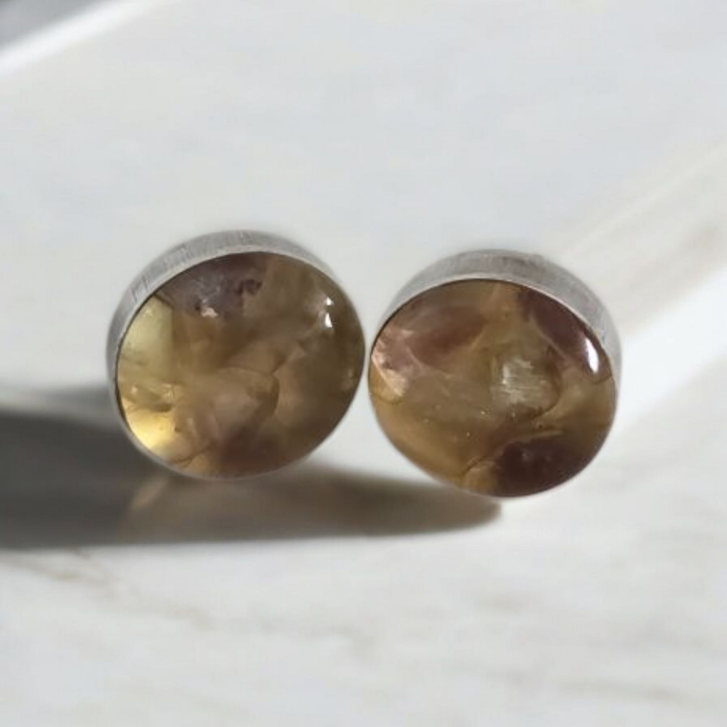 Top Back aros GRANDE intercambiables Top Fluorita, Back circulo abierto bronce