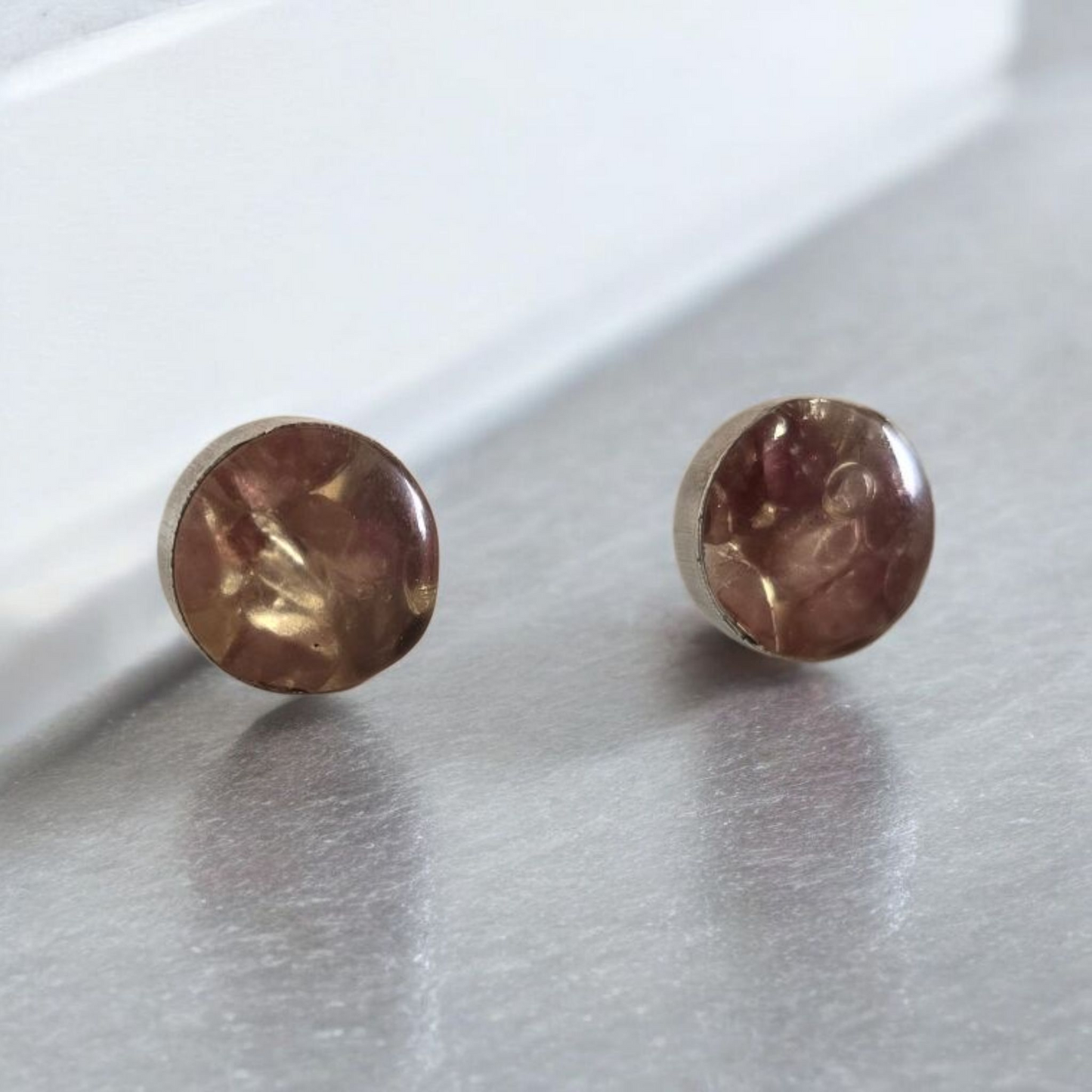 Top Back aros intercambiables PEQUEÑOS grande Cuarzo Fresa y Back Circular pequeño plata 950