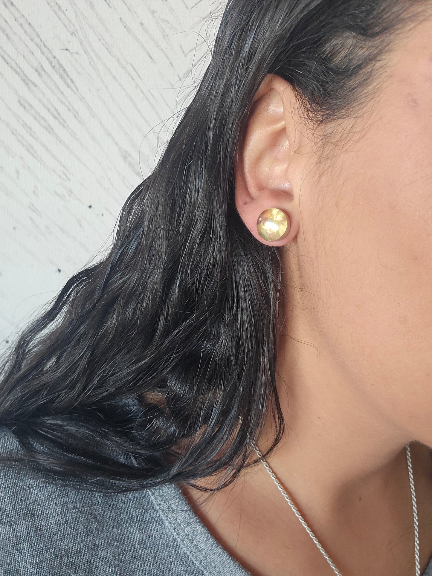 Top Back aros GRANDE intercambiables Top Fluorita, Back circulo abierto bronce