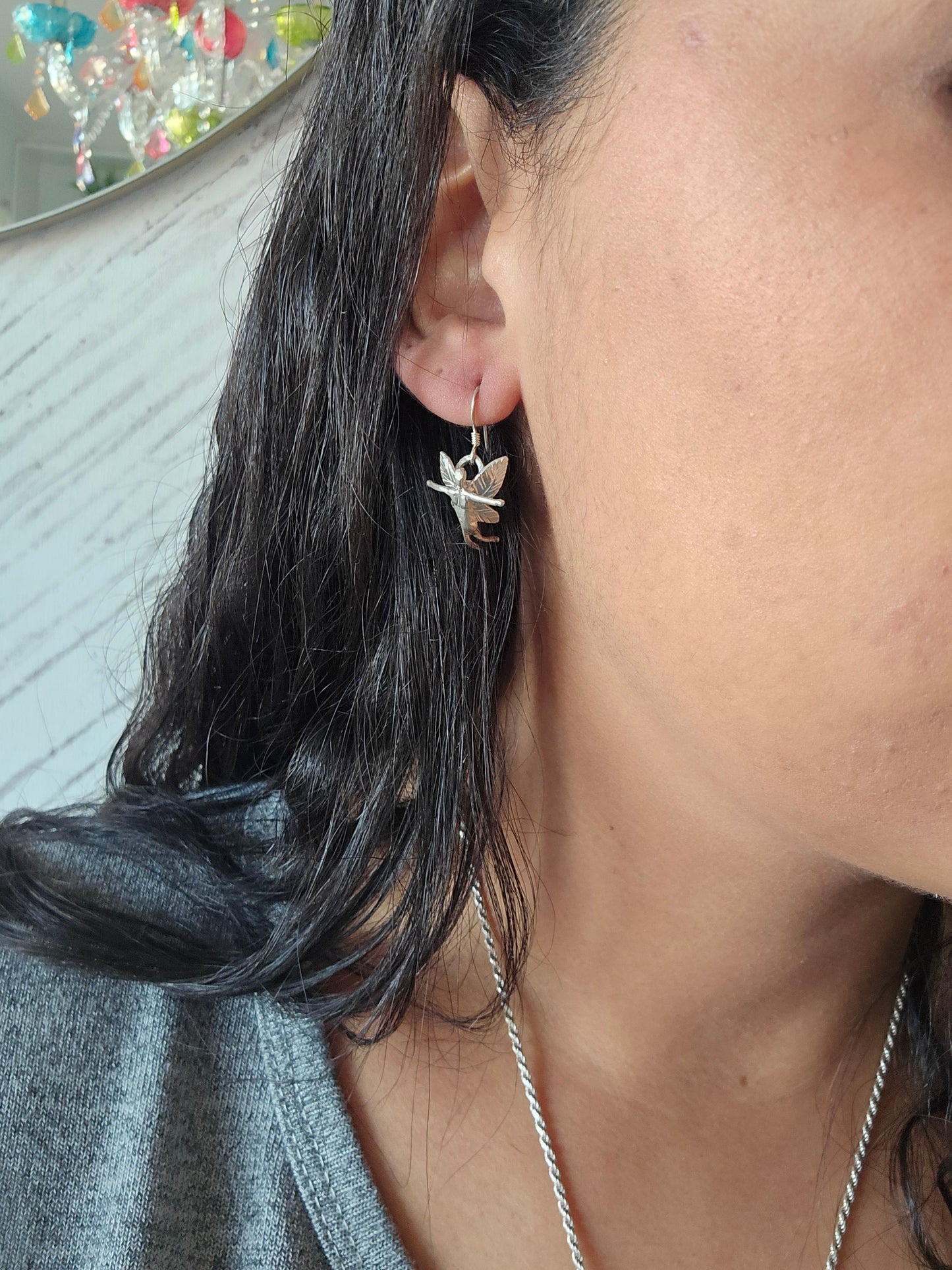 Aros Hada Elena gancho simple plata 950