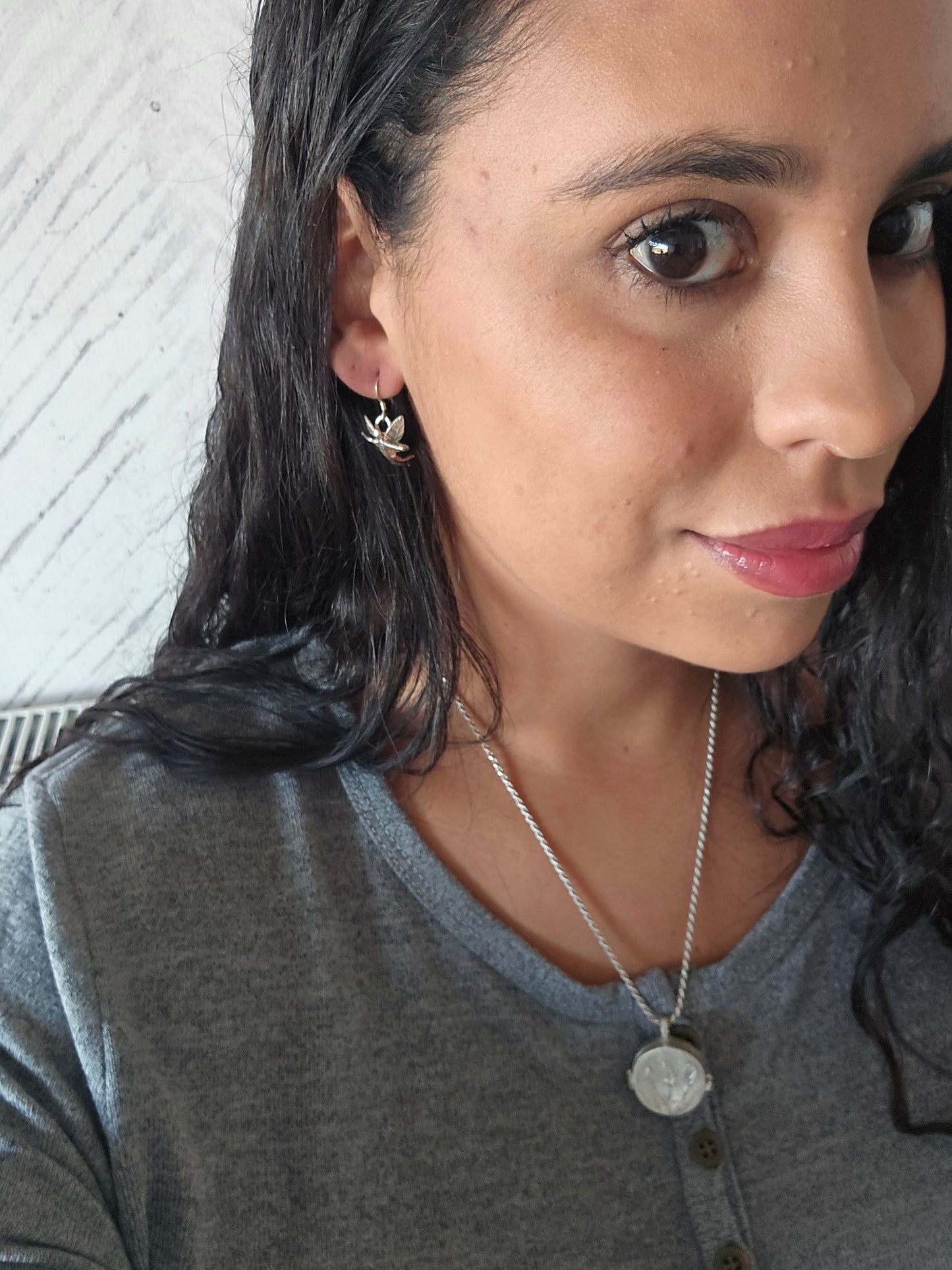 Aros Hada Elena gancho simple plata 950