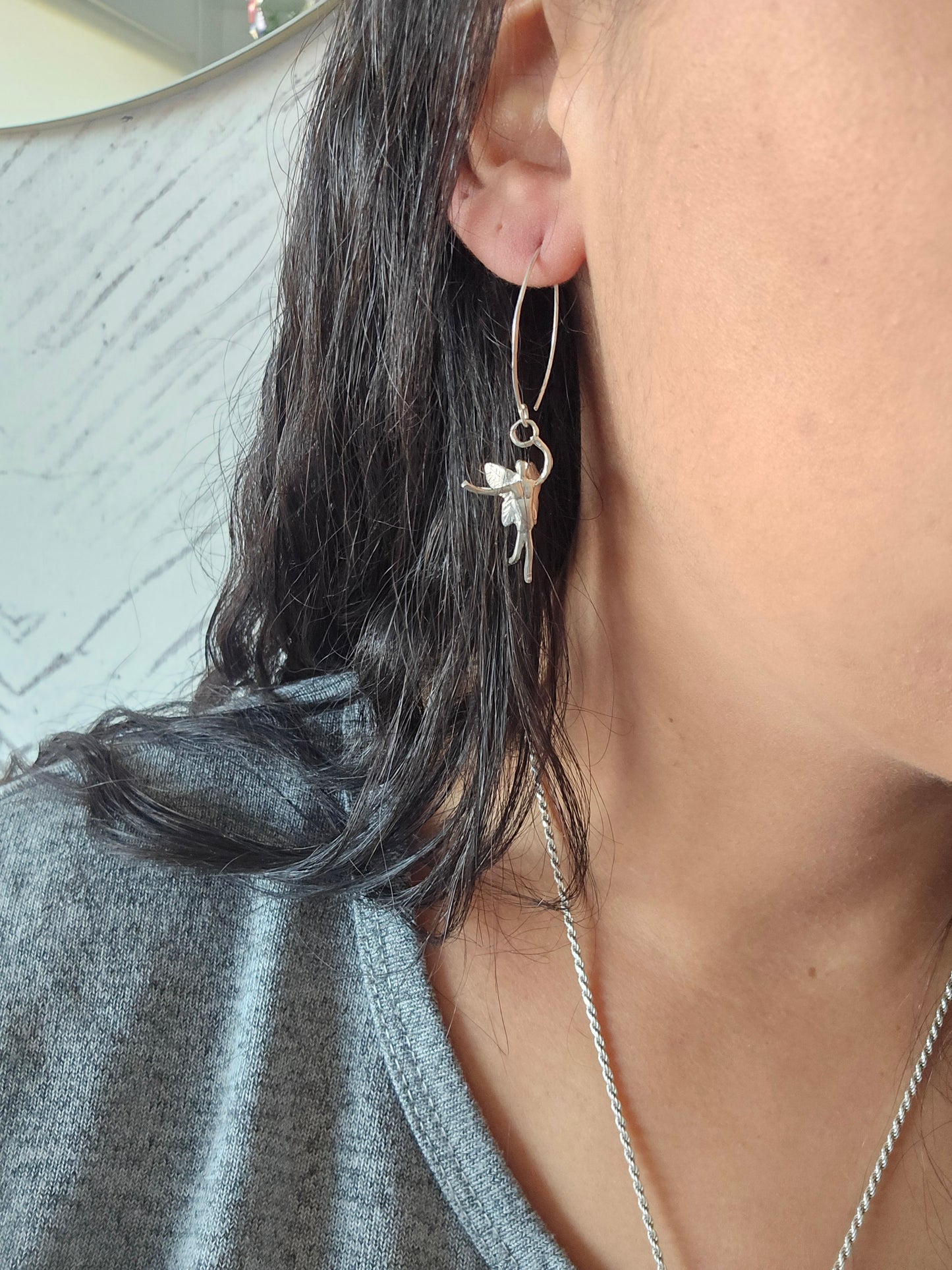 Aros Hada Isabel gancho mediano plata 950