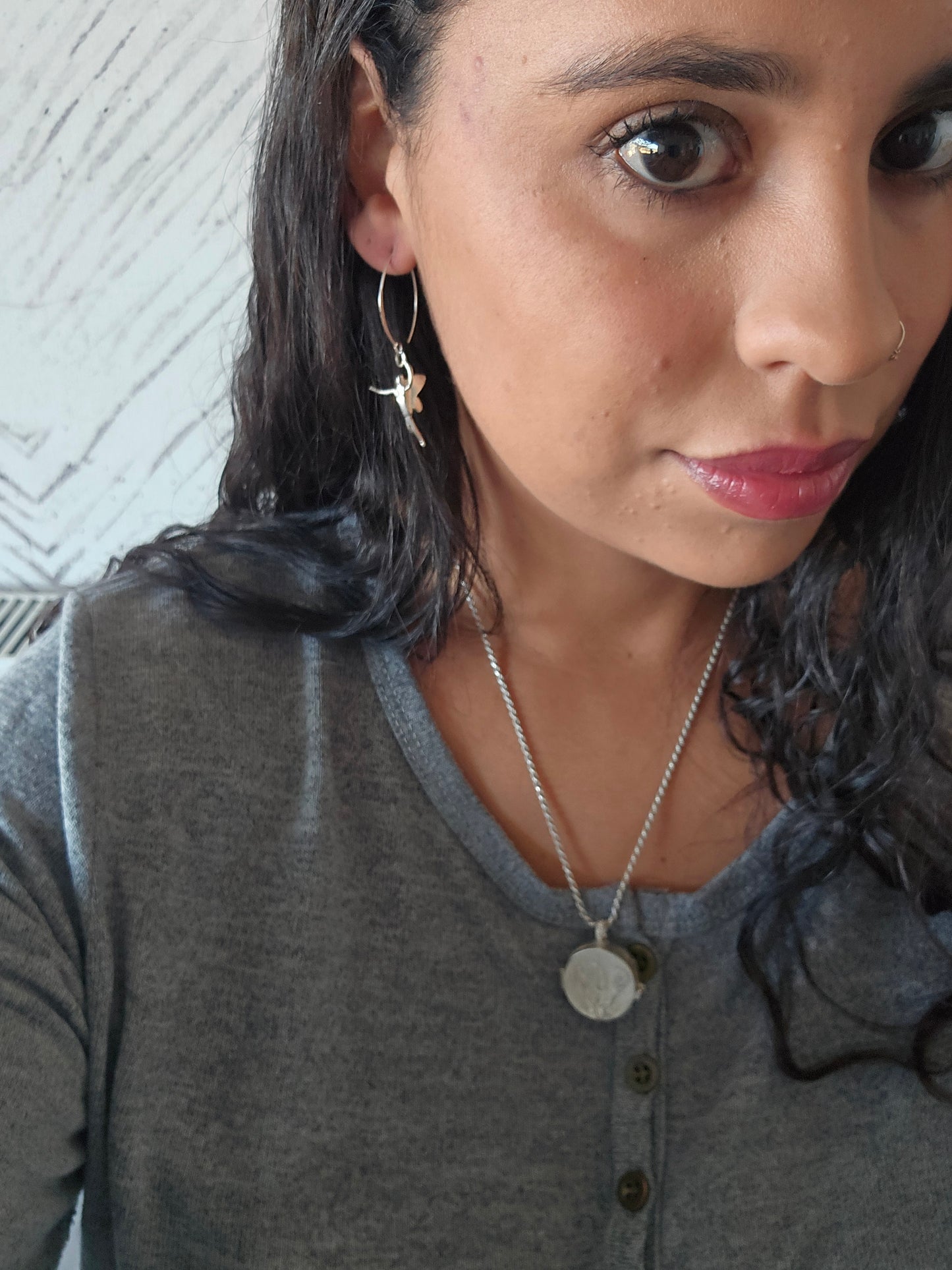 Aros Hada Isabel gancho mediano plata 950