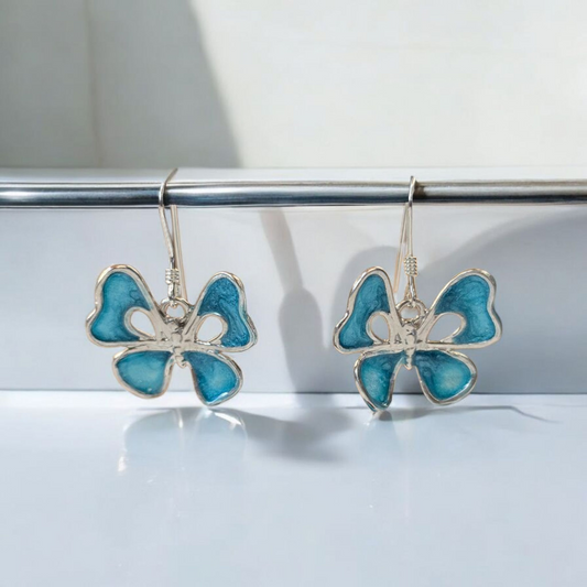 Mariposa Libertad plata 950 gancho, encapsulada azul