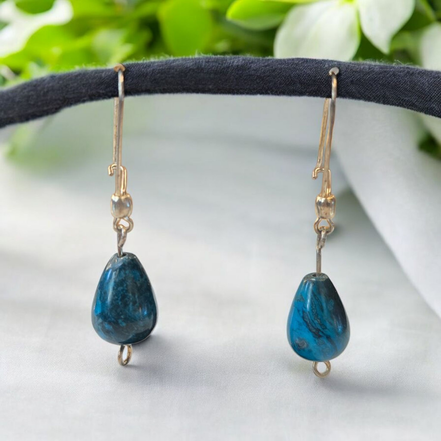 Aros colgantes plata simples de Apatita