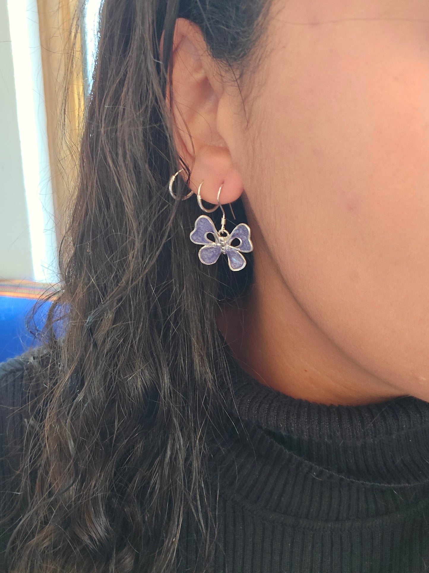 Mariposa Libertad plata 950 encapsulada morada