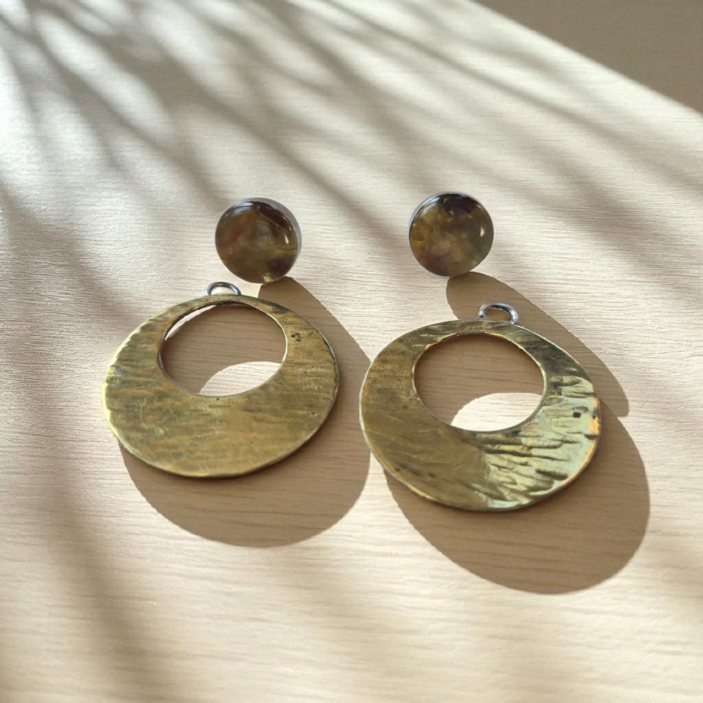 Top Back aros intercambiables GRANDES grande Top Turmalina en plata y Back infinito en Bronce