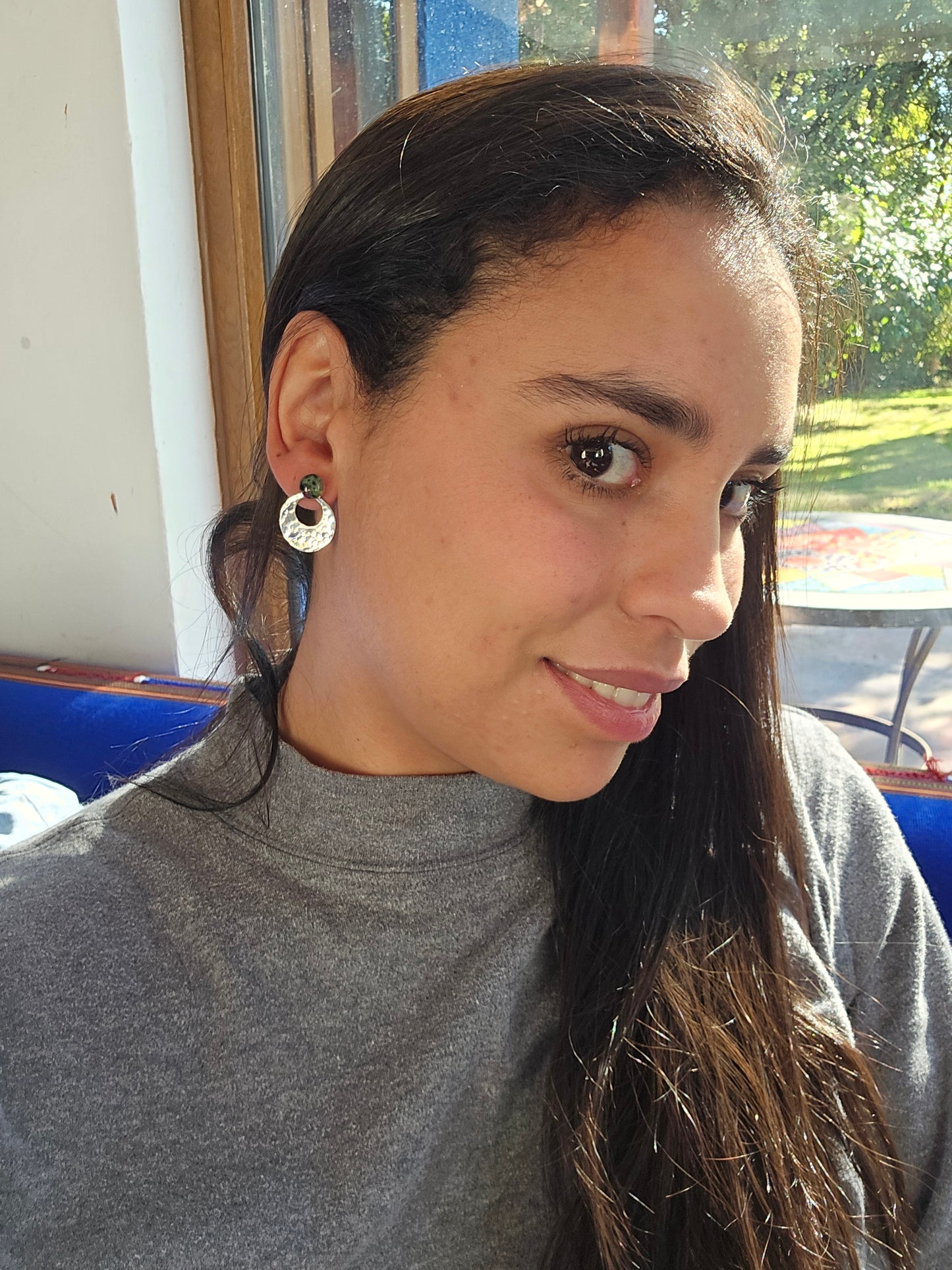 Top Back aros intercambiables PEQUEÑOS top zoisita y Back infinito plata 950