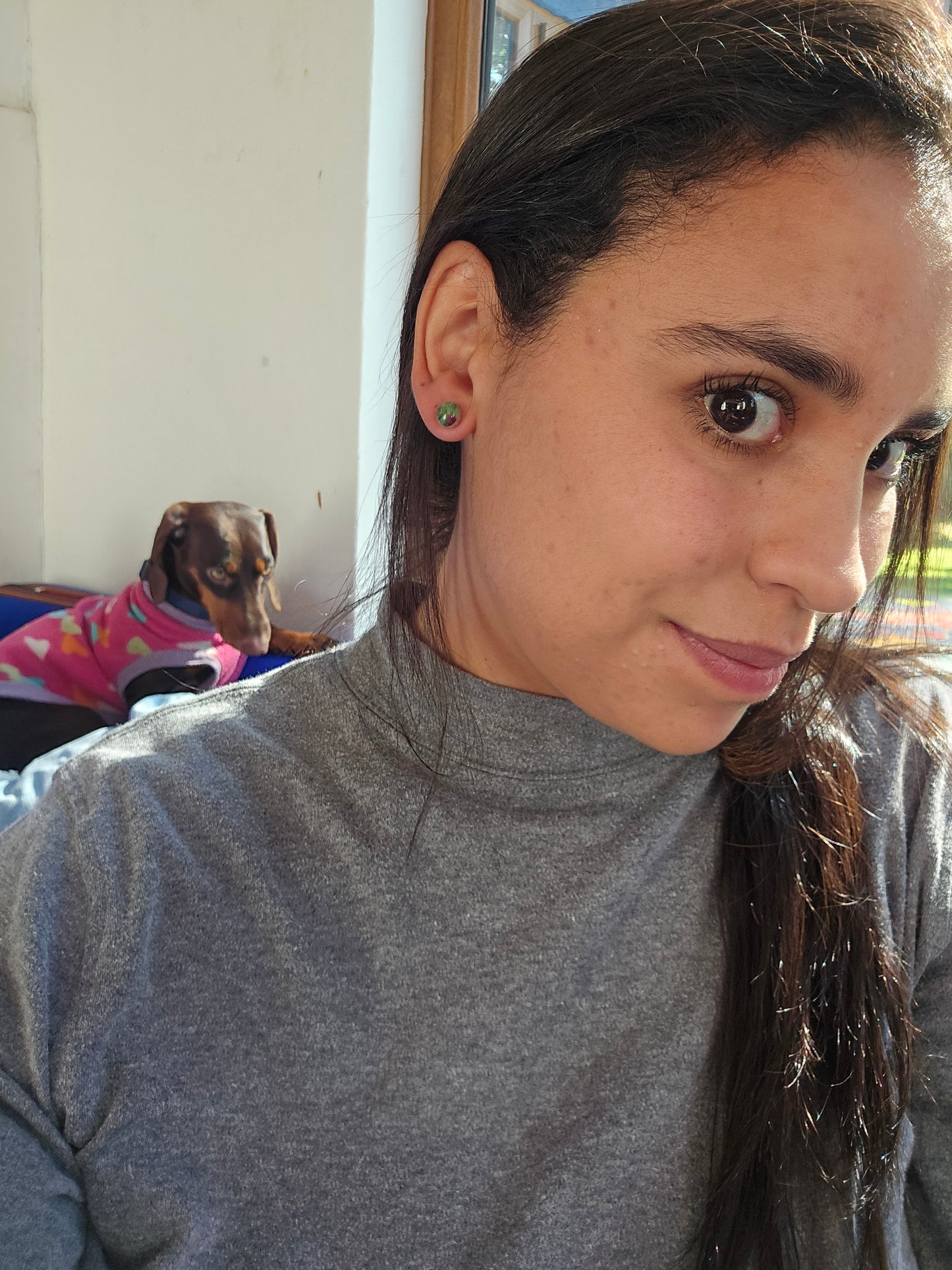 Top Back aros intercambiables PEQUEÑOS top zoisita y Back infinito plata 950