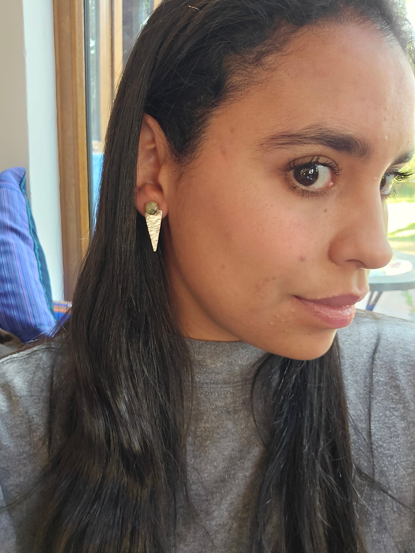 Top Back aros intercambiables PEQUEÑOS Prenihita y Back Triangulo pequeño plata 950