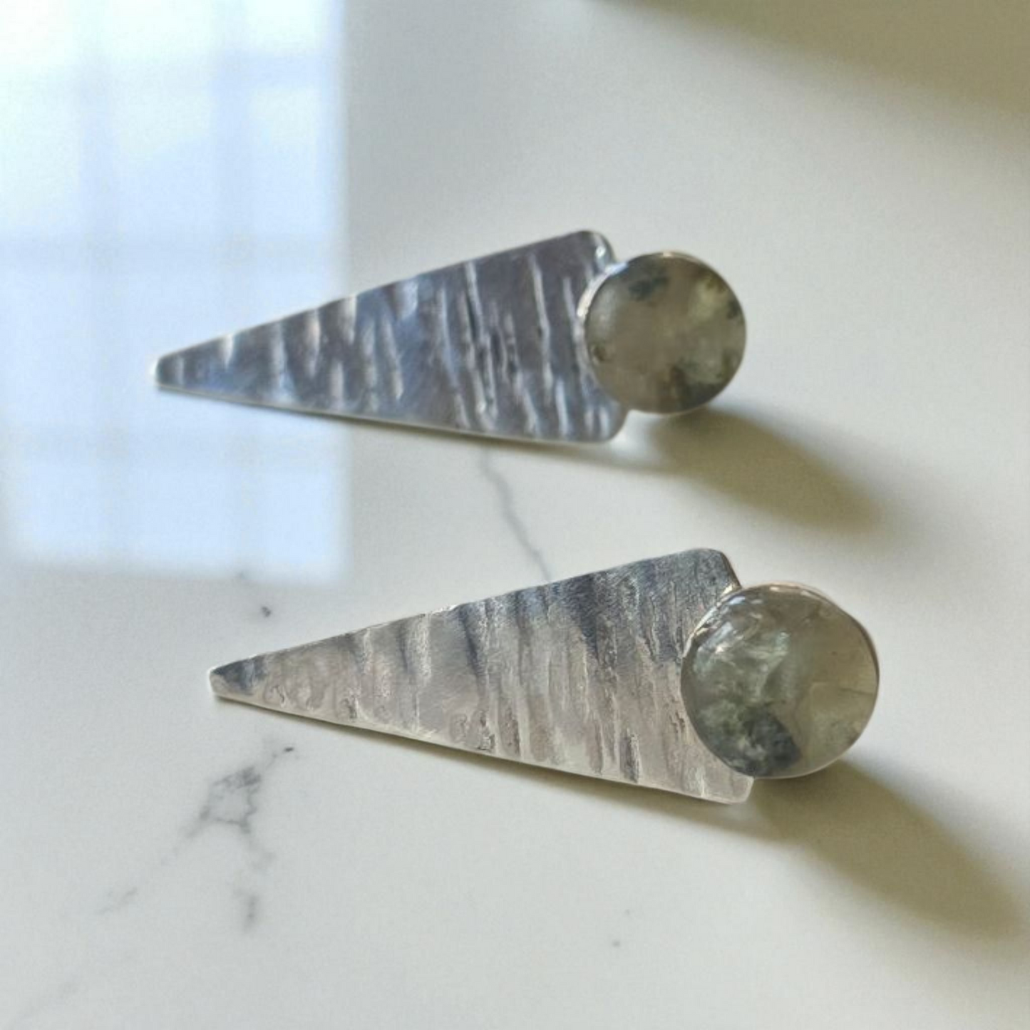 Top Back aros intercambiables PEQUEÑOS Prenihita y Back Triangulo pequeño plata 950