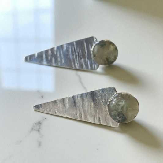 Top Back aros intercambiables PEQUEÑOS Prenihita y Back Triangulo pequeño plata 950