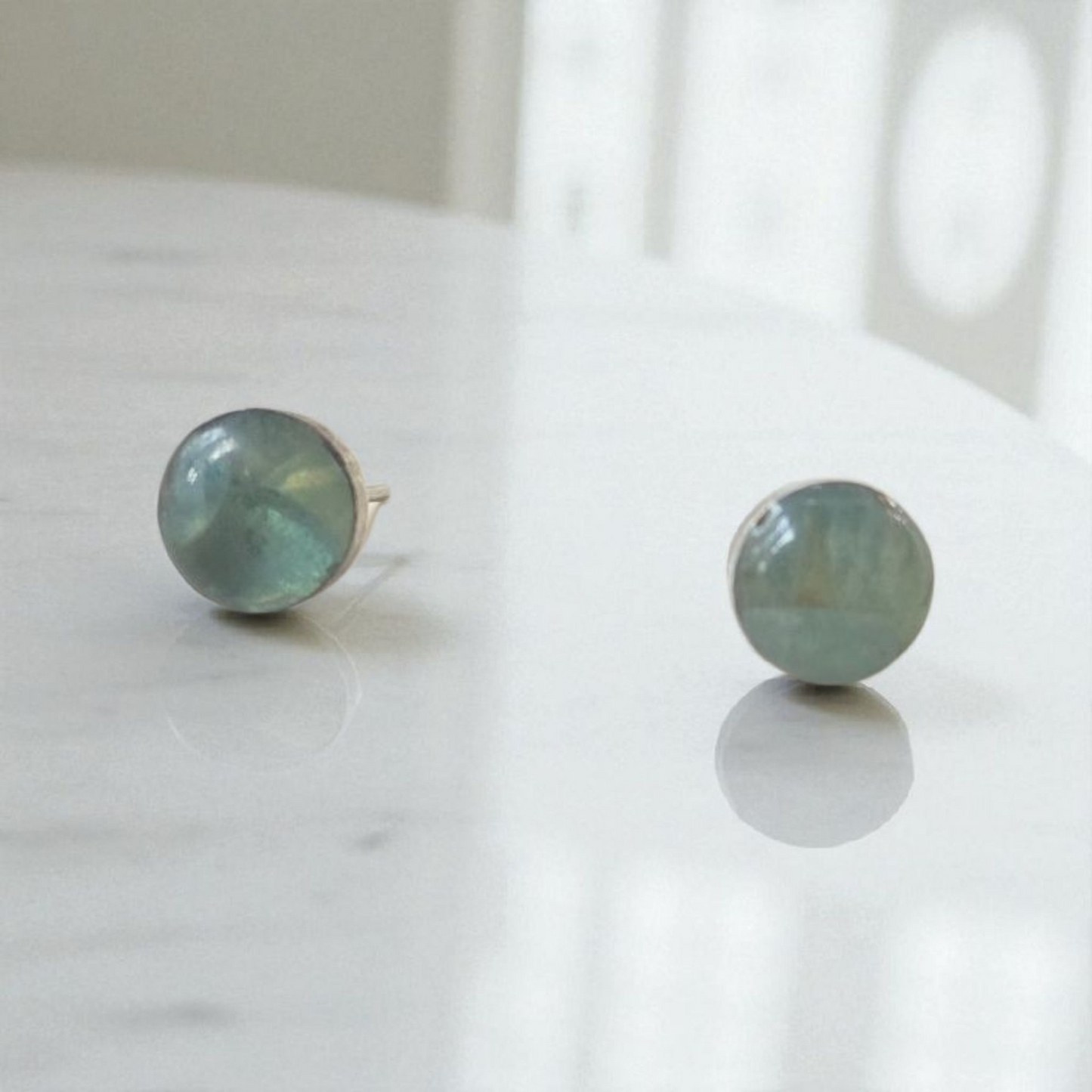 Top colección aros intercambiables pequeño de jade y plata 950