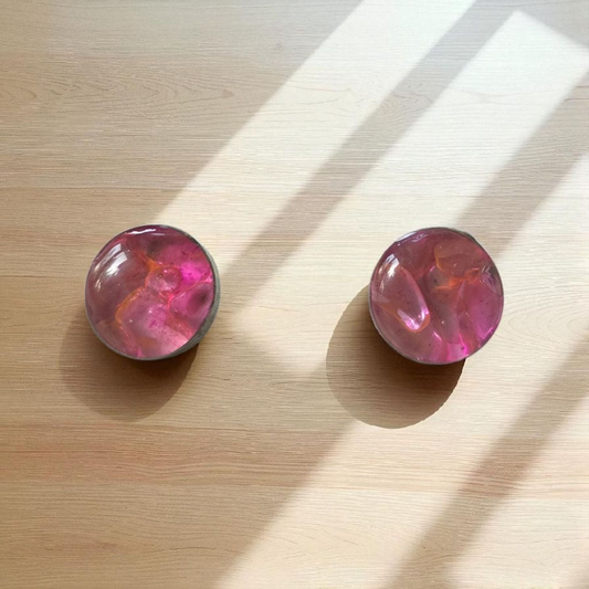 Top colección aros intercambiables ágata teñida en plata 950