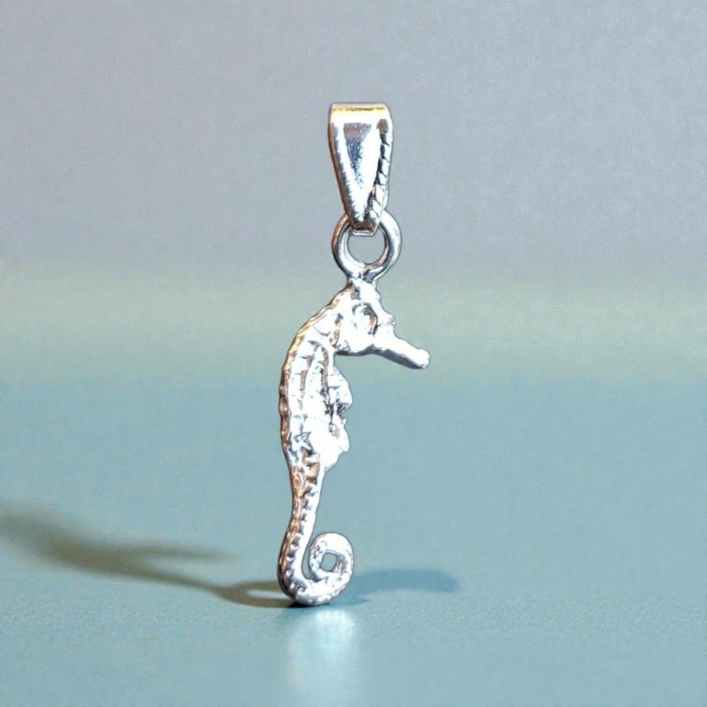 Colgante caballito de mar plata 950