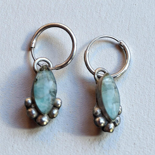 Aros con argolla sirena plata 950