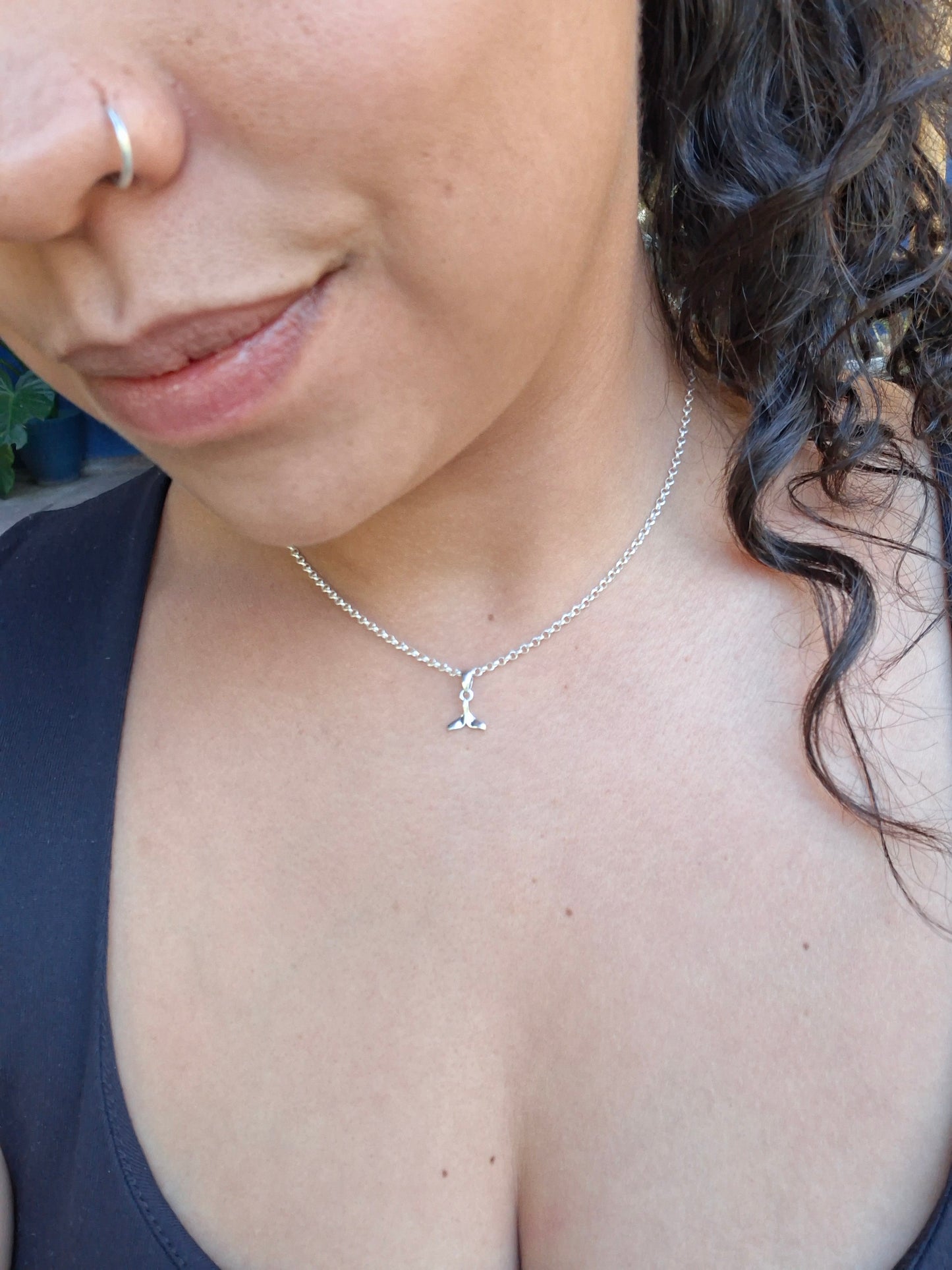 Colgante Cola de Ballena plata 950