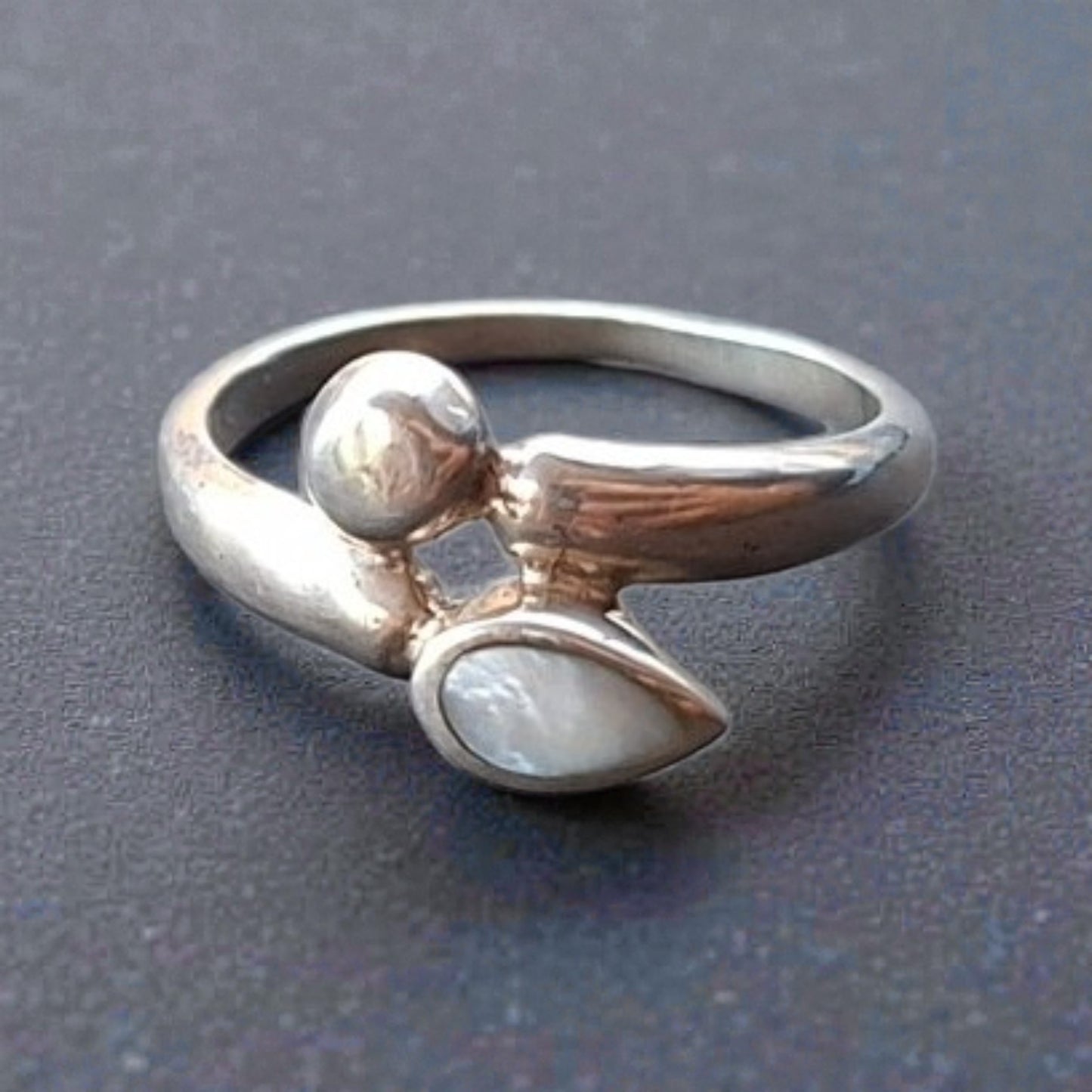 Anillo Gota concha Plata 950 +++++