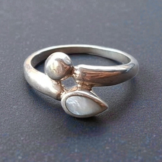 Anillo Gota concha Plata 950 +++++