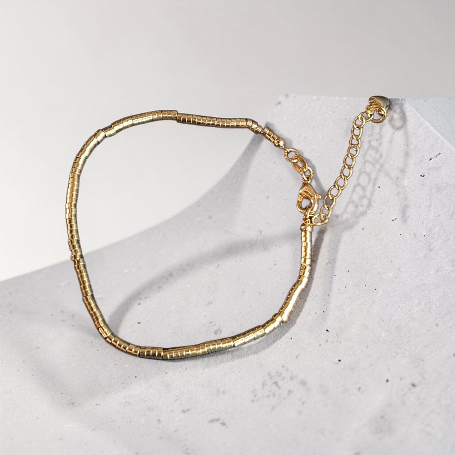 Pulsera mostacillas Baño en oro