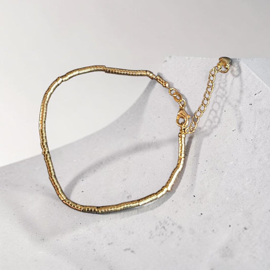 Pulsera mostacillas Baño en oro