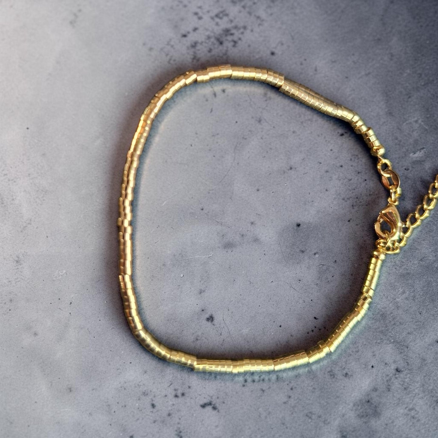 Pulsera mostacillas Baño en oro