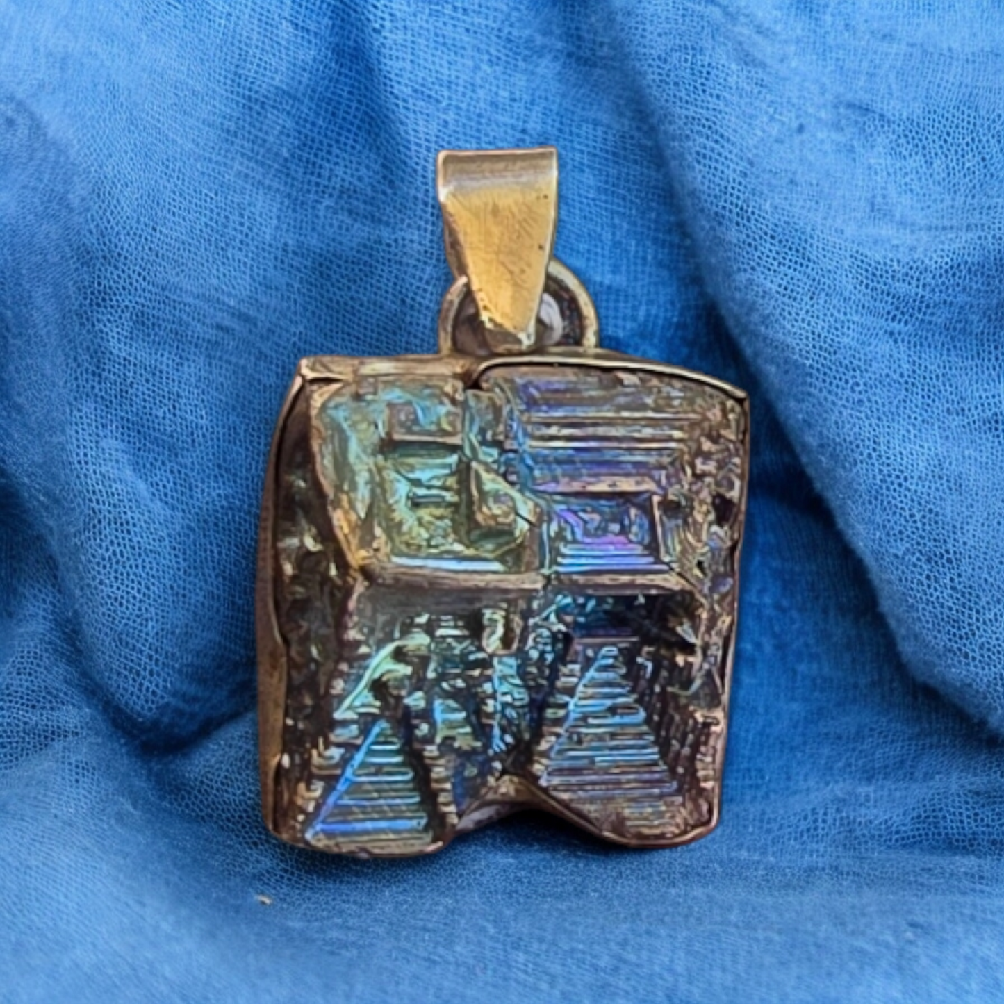 Colgante cristal de Bismuto en plata 950